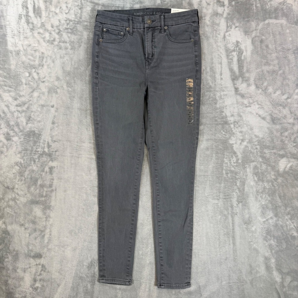New American Eagle Luxe Jean Hi-Rise Jegging Women's Size 8/29 Gray Premium